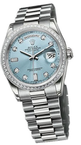 118346 glacier blue dial Rolex Day-Date 36