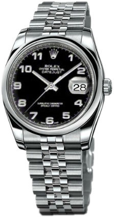 116200 black dial  Arabic numerals Jubi Rolex Datejust 36