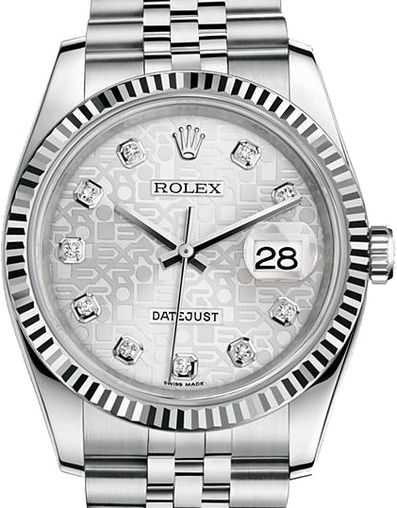 116234 Silver Jubilee design diamonds Jubilee Brac Rolex Datejust 36