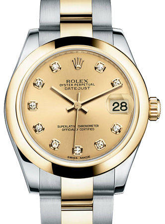 178243 champagne diamond dial Oyster Rolex Datejust 31