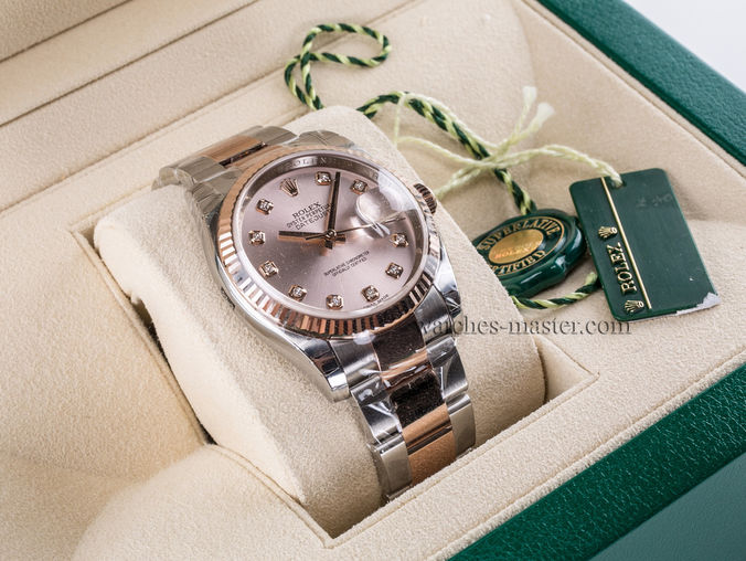 116231 pink diamond dial Oyster Rolex Datejust 36