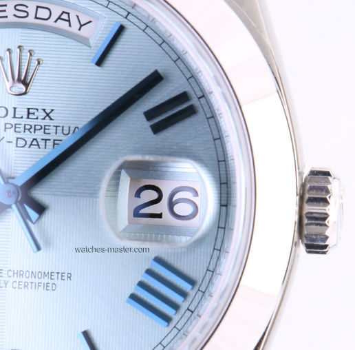 228206 Ice blue quadrant motif Rolex Day-Date 40