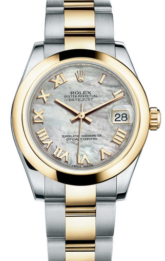 178243 white mother of pearl Roman dial Oyster Rolex Datejust 31