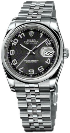 116200 black concentric circle dial Jubilee Rolex Datejust 36