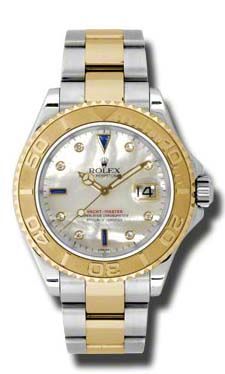 16623 mother of pearl dial diamond and sapphire Rolex Yacht-Master