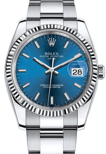 115234 blue dial index Rolex Oyster Perpetual