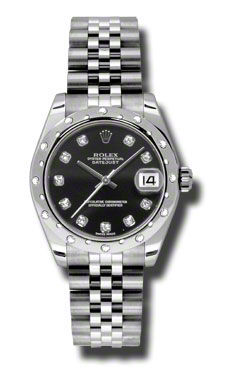 178344 black dial diamond Rolex Datejust 31