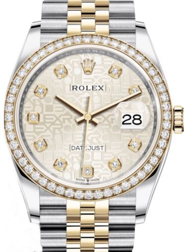 116243 Silver Jubilee design set with diamonds Rolex Datejust 36
