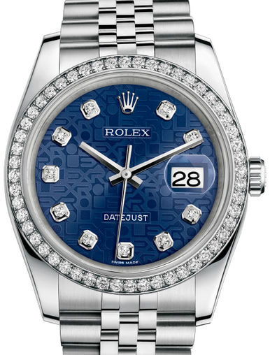 116244 Blue jubilee diamonds Jubilee Bracelet Rolex Datejust 36