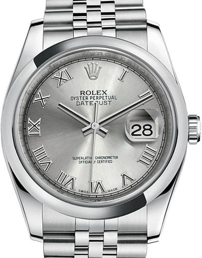 116200 Rhodium dial Jubilee Rolex Datejust 36