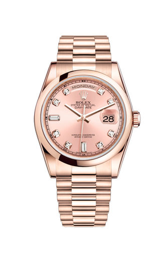 118205 Pink set with diamonds Rolex Day-Date 36