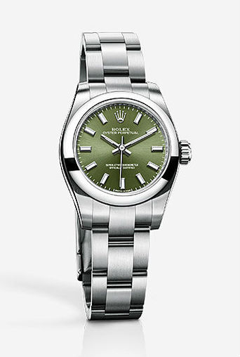 176200  Olive green dial Rolex Oyster Perpetual