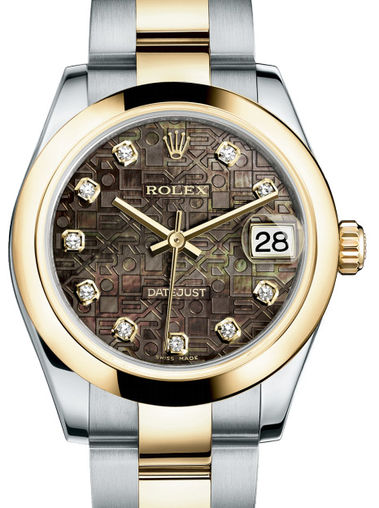 178243 Black mop Jubilee design diamond Rolex Datejust 31