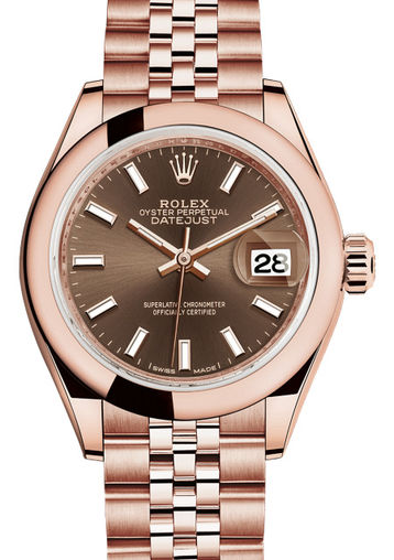 279165 Chocolate dial Rolex Lady-Datejust 28