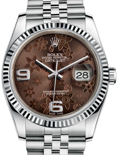 116234 Bronze floral motif Jubilee Bracelet Rolex Datejust 36