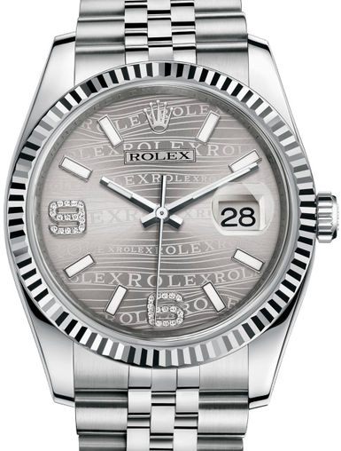 116234 Rhodium waves Jubilee Bracelet Rolex Datejust 36