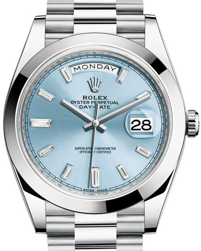 228206 Ice blue set with diamonds Rolex Day-Date 40
