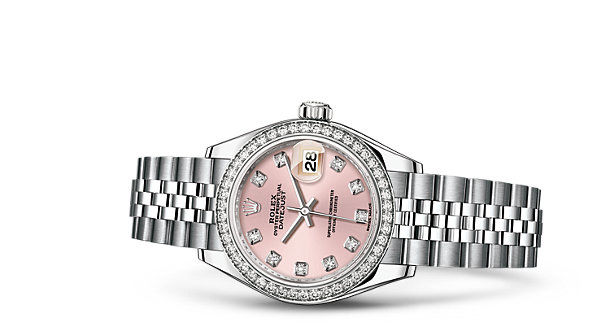 279384RBR Pink set with diamonds Rolex Lady-Datejust 28