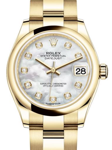278248 White mother-of-pearl set with diamonds Rolex Datejust 31