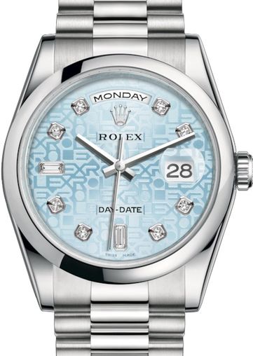 118206 Ice blue Jubilee design set with diamonds Rolex Day-Date 36
