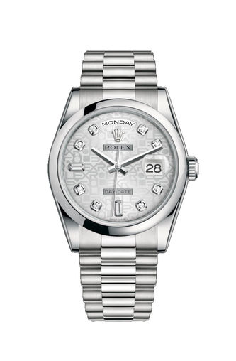 118206 Silver Jubilee design set with diamonds Rolex Day-Date 36