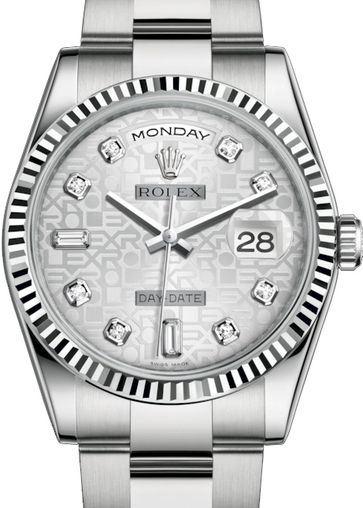 118239 Silver Jubilee design set with diamonds Rolex Day-Date 36