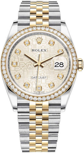126283RBR Silver Jubilee design set with diamonds Rolex Datejust 36