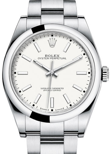 114300 White Rolex Oyster Perpetual